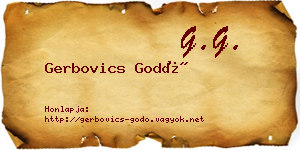 Gerbovics Godó névjegykártya
