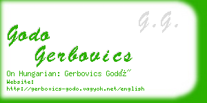 godo gerbovics business card